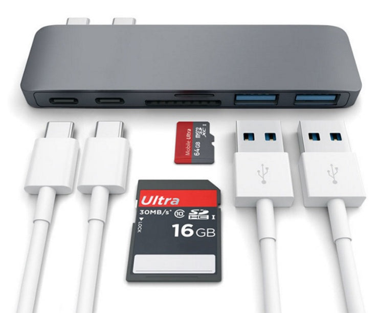 Compatibile con Apple , USB Type C Hub to TF SD Card Reader Hub 3.0 Adattatore con PD Power USB C Hub Dock - ManunedStore