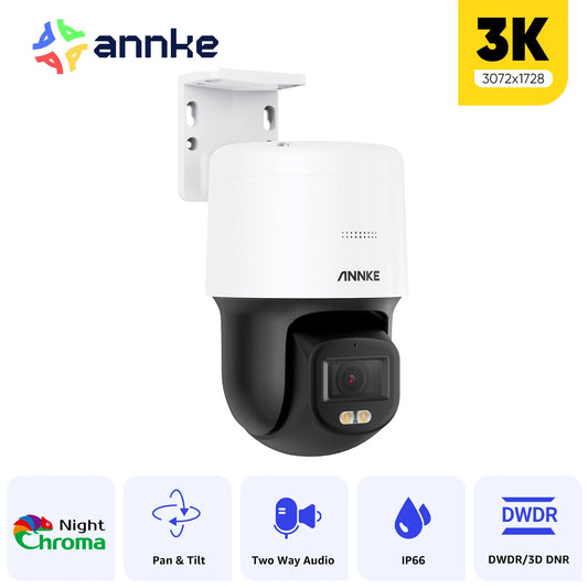 Telecamera Dome PT ANNKE 5MP 3K - POE, Visione Notturna, Audio, IP66