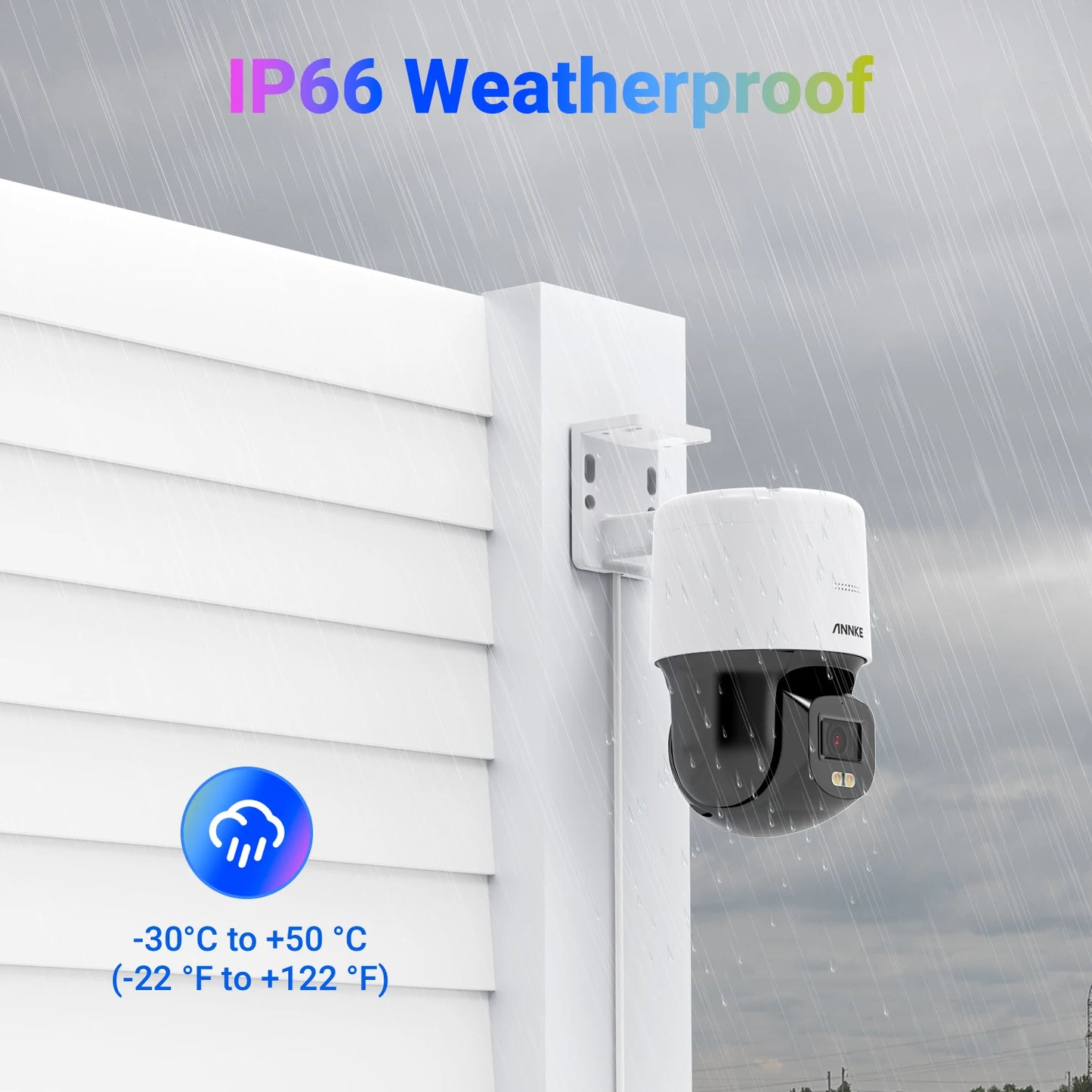 Telecamera Dome PT ANNKE 5MP 3K - POE, Visione Notturna, Audio, IP66