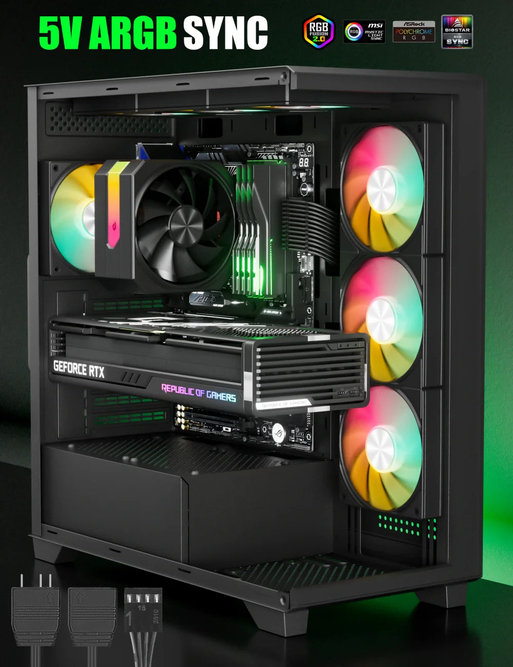 Dissipatore CPU upHere ARGB con Ventole PWM da 120mm - Raffreddamento Estremo per Intel LGA 2011/1151 - ManunedStore