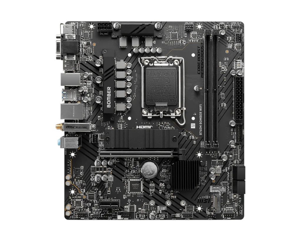 Scheda Madre MSI B760M Bomber WiFi DDR5 - per CPU Intel 12a/13a/14a Gen | Prezzi all'Ingrosso da Distributore Autorizzato