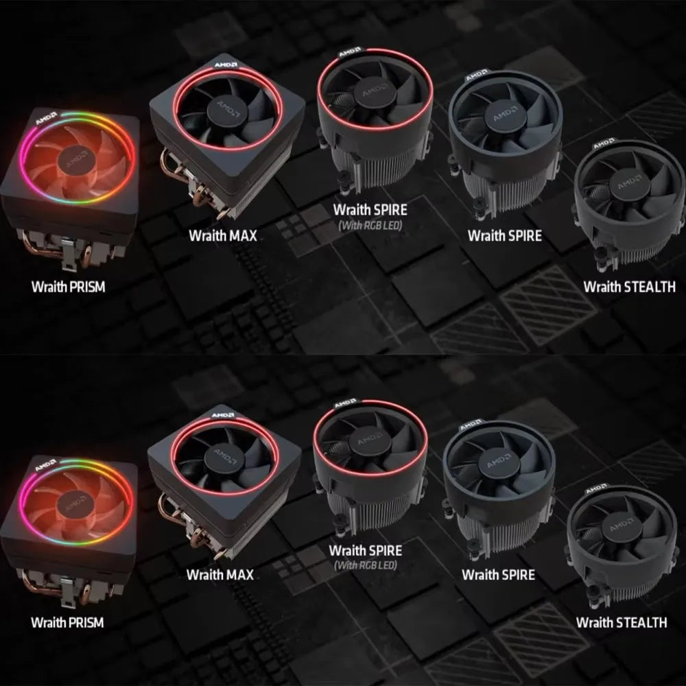 AMD Wraith Prism RGB LED CPU Dissipatore di calore AM4 OEM
Per Ry Zen 7 9 7800X3D 7900X3D 9800x3D CPUs Fans Support FM2 AM3 AM4 AM5 - ManunedStore