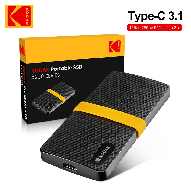 SSD Esterno KODAK X200 1TB USB 3.1 - Mini per PC/PS4 - 550MB/s
