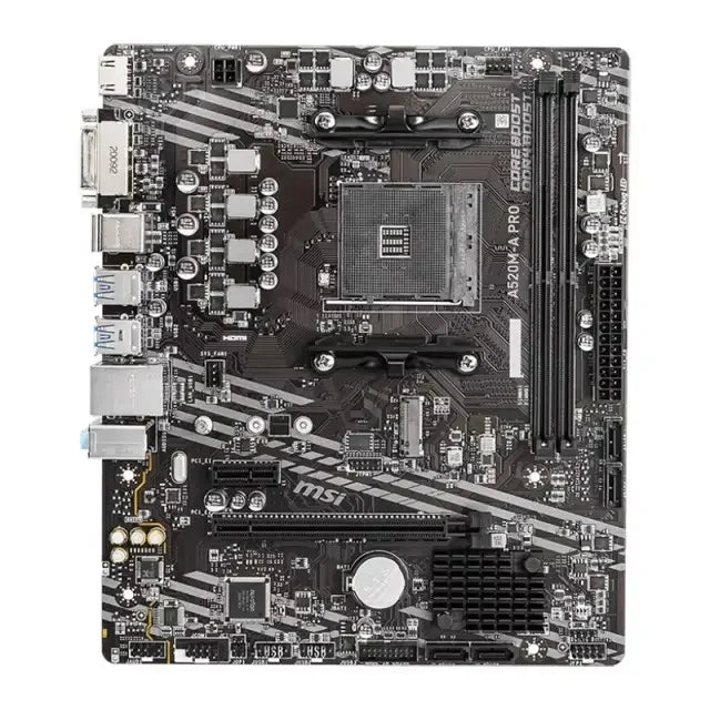 MSI A520M-A PRO Scheda Madre Gaming AM4 - AMD A520, DDR4 64GB, USB 3.2, PCIe 3.0, M.2, HDMI/DP, Compatibile con Ryzen 3000/5000