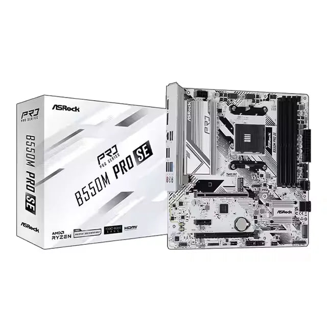 ASRock B550M Pro SE Scheda Madre Micro ATX - Socket AM4, DDR4, PCIe 4.0, SATA 6Gb/s - Compatibile con Ryzen