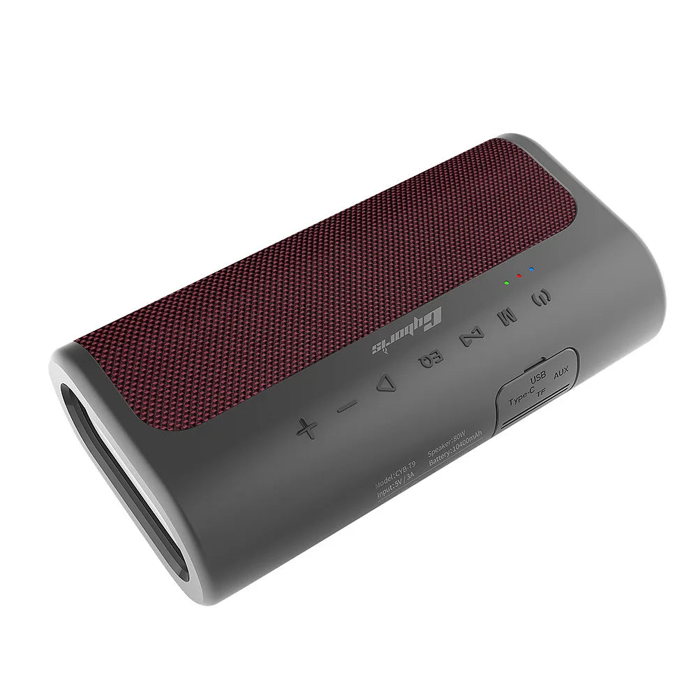 Cyboris T9 Speaker Portatile 80W - Subwoofer Deep Bass, Bluetooth 5.0, Hi-Fi Stereo 2.1 Canali, Ideale per DJ e Home Party