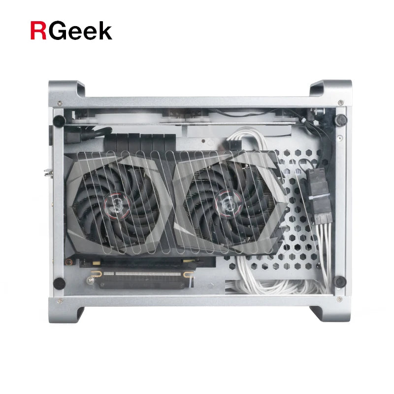 RGeek Case Mini ITX per Gaming - Design in Alluminio/Acrilico con Alimentatore SFX - ManunedStore