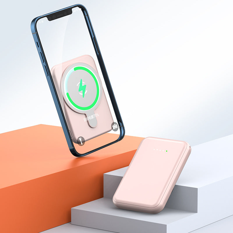 Mini Magnetic Power Bank 5000mAh, compatibile con IPhone e cellulari con ricarica wireless - ManunedStore