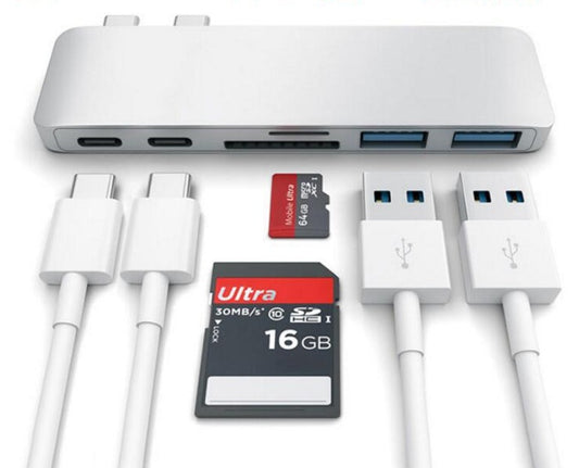 Compatibile con Apple , USB Type C Hub to TF SD Card Reader Hub 3.0 Adattatore con PD Power USB C Hub Dock - ManunedStore