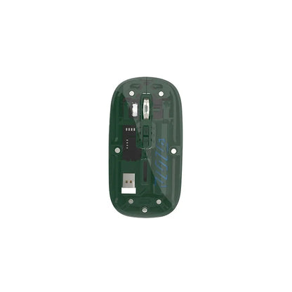 Stock Transparent 2.4GHz Bluetooth Wireless Dual Mode Mouse Magnetic Top Cover High DPI 1600 Type-c Rechargeable Optical Mouse - ManunedStore