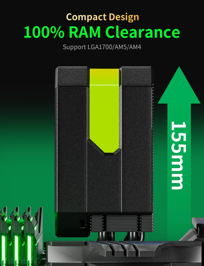 Dissipatore CPU upHere ARGB con Ventole PWM da 120mm - Raffreddamento Estremo per Intel LGA 2011/1151 - ManunedStore