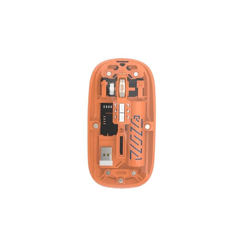 Stock Transparent 2.4GHz Bluetooth Wireless Dual Mode Mouse Magnetic Top Cover High DPI 1600 Type-c Rechargeable Optical Mouse - ManunedStore