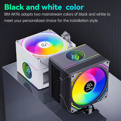 SNOWMAN PWM CPU Cooler – High Performance Tower Heatsink with 4 Heat Pipes, Low Noise – Compatible with Intel LGA1700/1200/1366 & AMD AM4/AM5