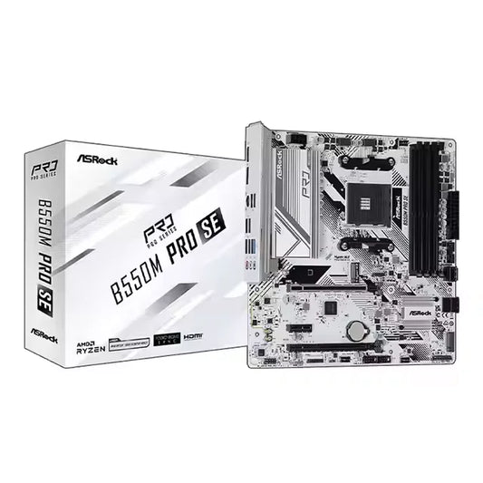 ASRock B550M Pro SE Scheda Madre Micro ATX - Socket AM4, DDR4, PCIe 4.0, SATA 6Gb/s - Compatibile con Ryzen