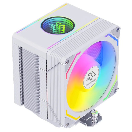 SNOWMAN PWM CPU Cooler – High Performance Tower Heatsink with 4 Heat Pipes, Low Noise – Compatible with Intel LGA1700/1200/1366 & AMD AM4/AM5