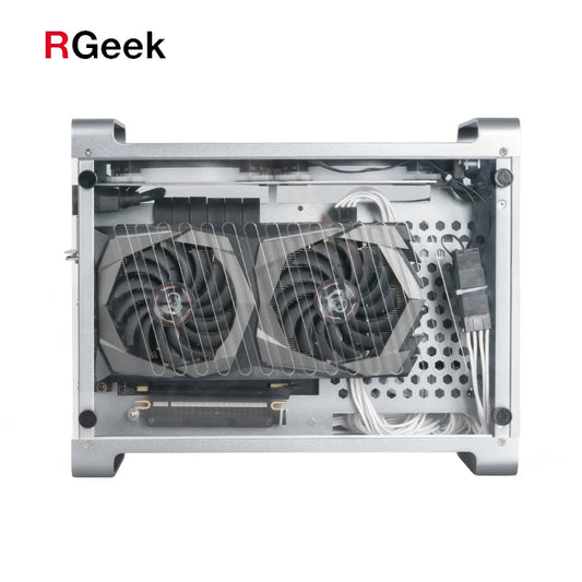 RGeek Case Mini ITX per Gaming - Design in Alluminio/Acrilico con Alimentatore SFX - ManunedStore