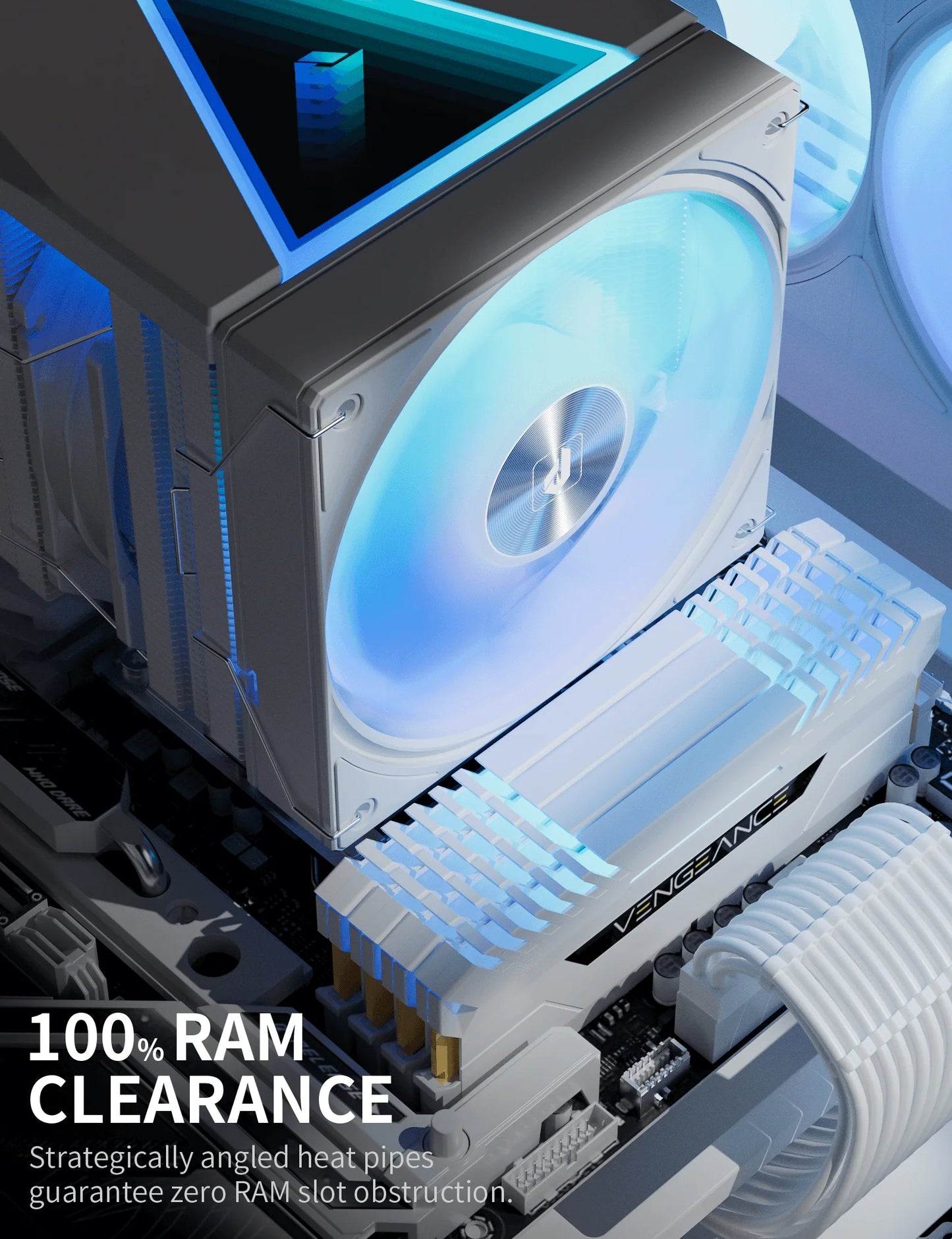 upHere Dissipatore CPU con Ventole RGB, 8 Heatpipe per Intel e AMD, Cooler con Copertura Magnetica