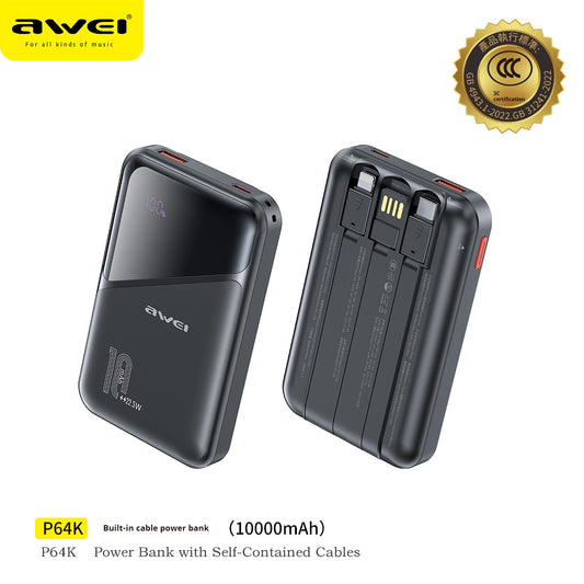 AWEI 22.5W Power Bank P64K - ManunedStore
