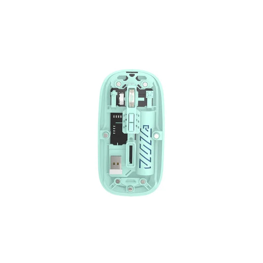 Stock Transparent 2.4GHz Bluetooth Wireless Dual Mode Mouse Magnetic Top Cover High DPI 1600 Type-c Rechargeable Optical Mouse - ManunedStore